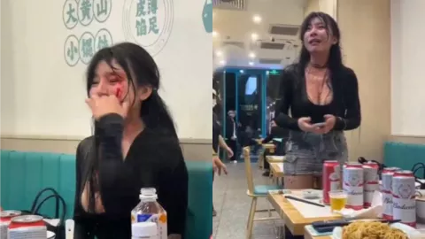 上海餐厅美女打架视频